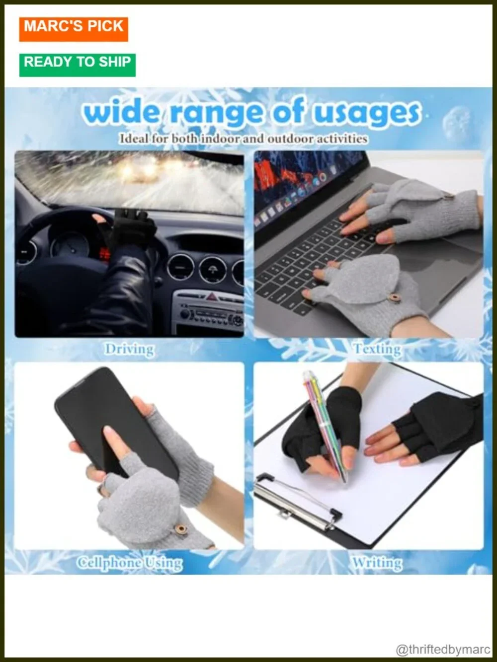 50 Pairs Winter Convertible Fingerless Gloves Wool Knit Unisex